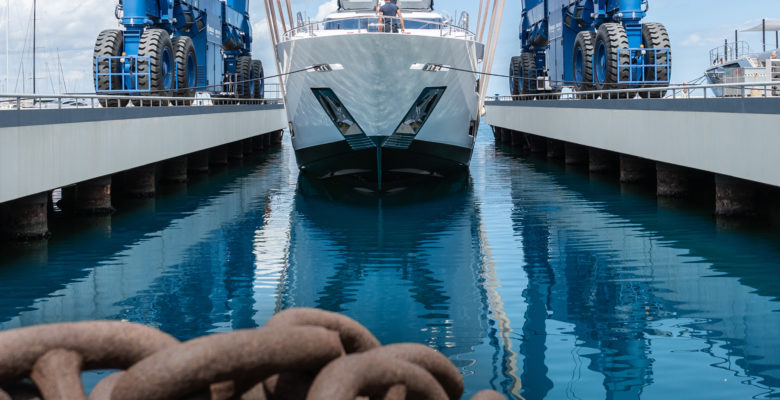the Custom Line 120 yacht Gerry's Ferry