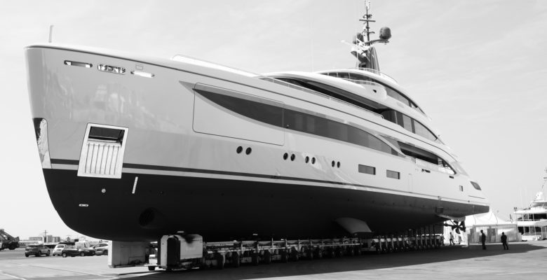 the Benetti yacht Iryna prior to launch
