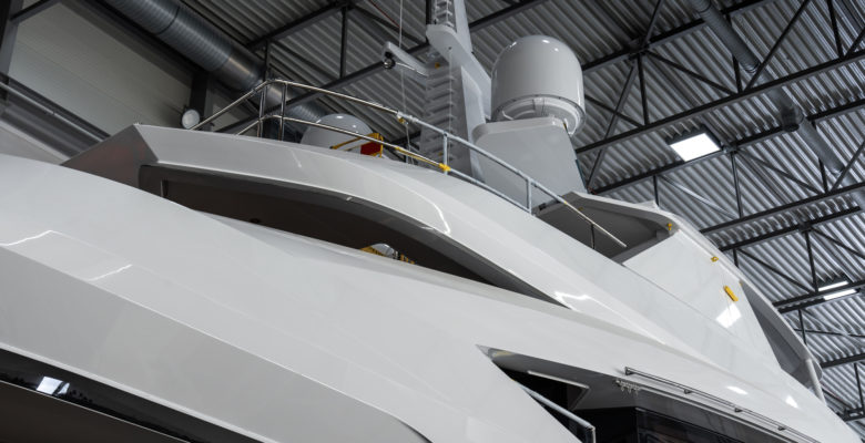 the owners of hte yacht Santosha take delivery in 2024