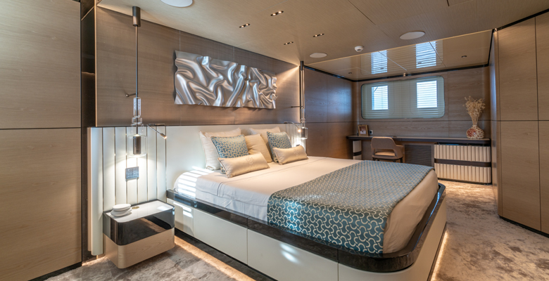the yacht Kaşif has interiors by Hot Lab