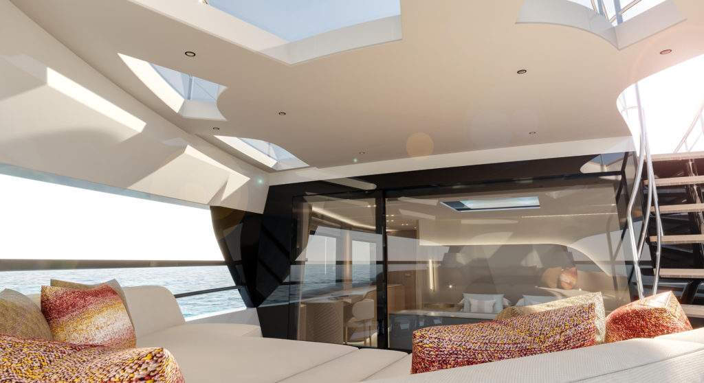Majesty 100 Terrace yacht owner terrace