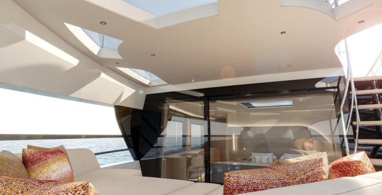 Majesty 100 Terrace yacht owner terrace