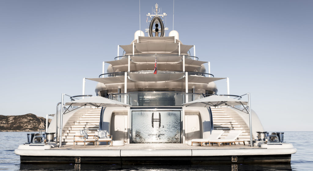 the Oceanco H3 is among motoryachts at the Monaco Yacht Show