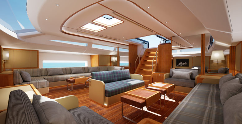 Swan 128 yacht standard saloon