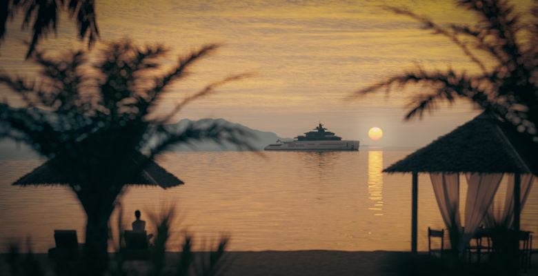 Benetti B.Yond 57M yacht with Beach stern configuration