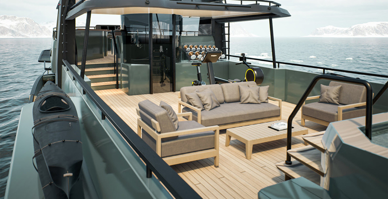Doggersbank 90 Offshore and 105 Offshore yachts have more alfresco space