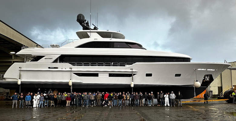 Westport 117 yacht launch