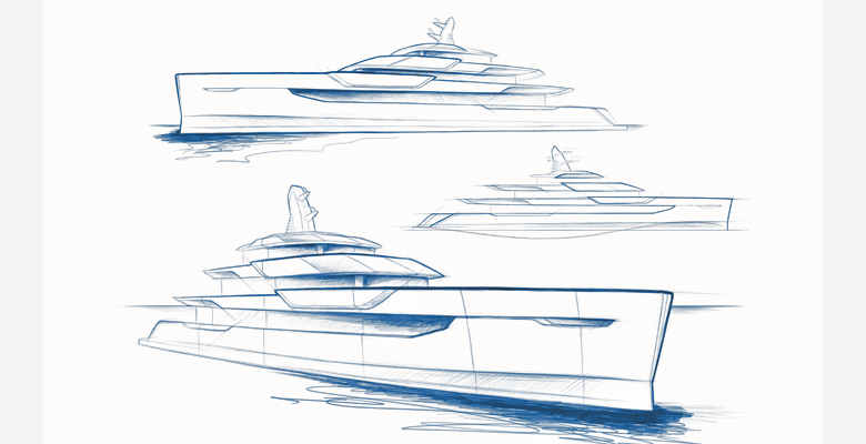 Turquoise yacht Above