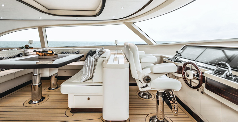 Zeelander 8 yacht Silver Dawn helm