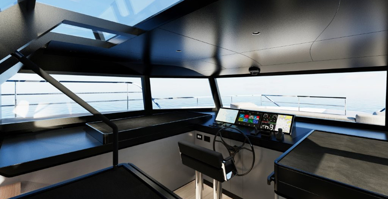 Arcadia Yachts A80 yacht raised pilothouse