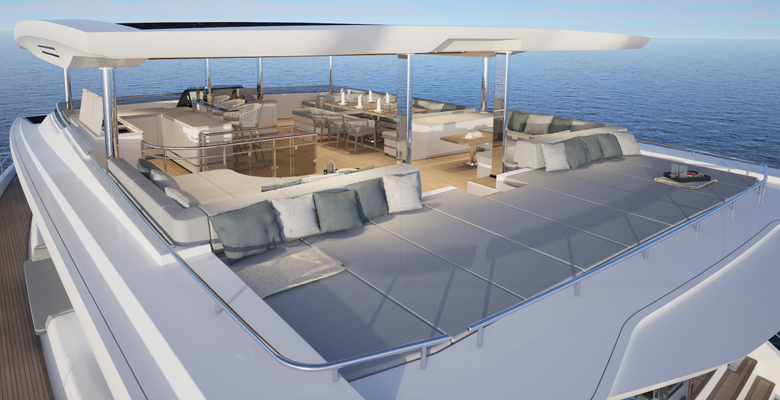 Silent Yachts SY80 yacht 3 decks fly bridge
