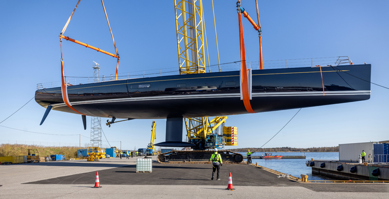 Swan 128 yacht Be Cool launch