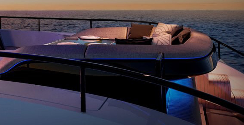 AB 110S yacht aft deck seating