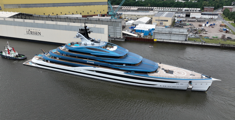 Lürssen Yacht Deep Blue Launch 
