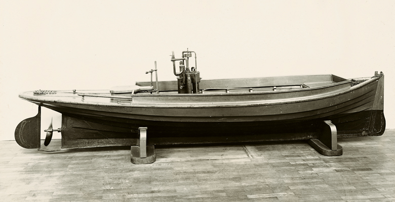 model of Rems, first motorboat
