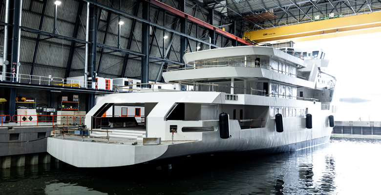 Project Master in Icon Yachts drydock