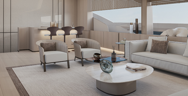 X110 Fast yacht interiors