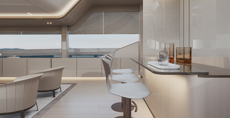 X110 Fast yacht interiors