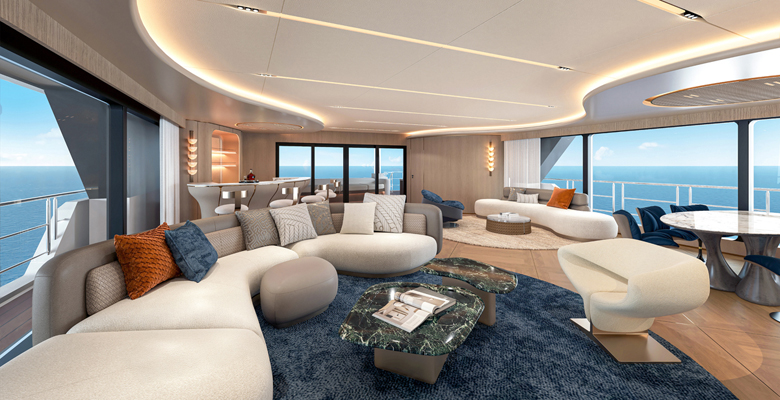 CLC115 yacht saloon by CL Yachts