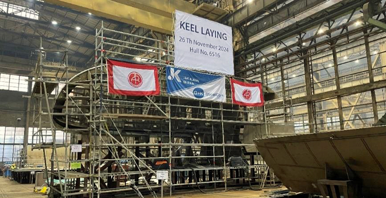 Abeking & Rasmussen yacht 6516 keel laying in 2024