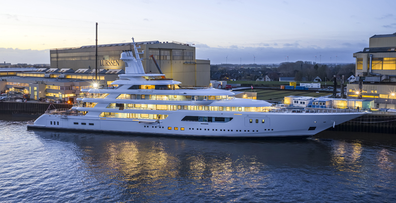 the launch of the yacht Boardwalk