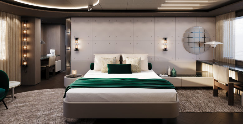 Ocean King Explorer 34M interior green mood