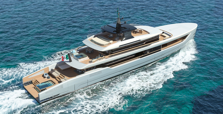 ISA Timeless 52M yacht aerial