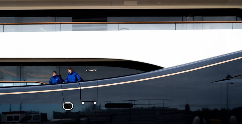 Feadship yacht Project 1014 launch