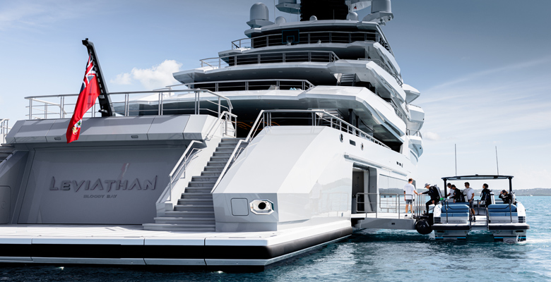 onboard the yacht Leviathan