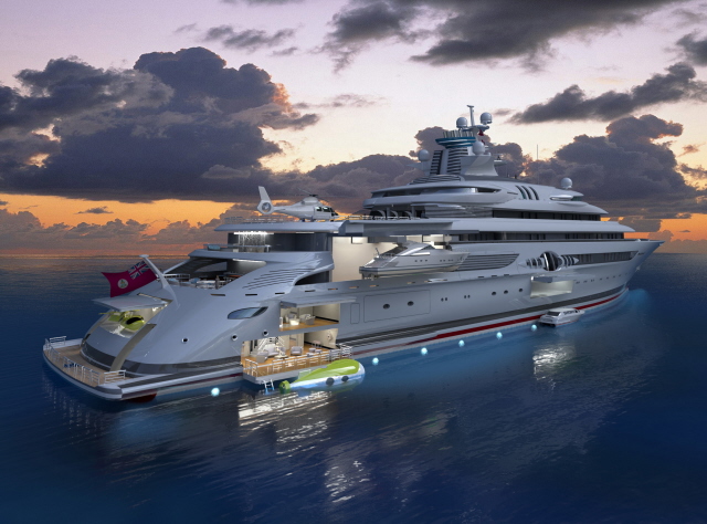 Blohm + Voss 120-meter sunset