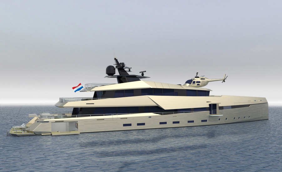 Ghost Yachts 180 with beach club
